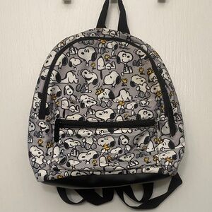 Snoopy & Woodstock Gray Patterned Mini Backpack
